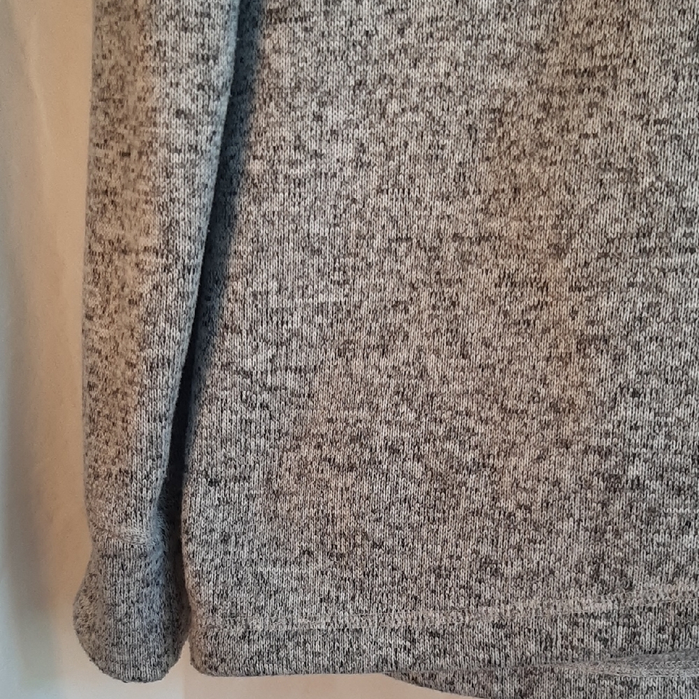 Idealogy White, Dark And Light Grays Cowl Neck Shirt Fleece Lined Women's Sz L - Picture 5 of 14